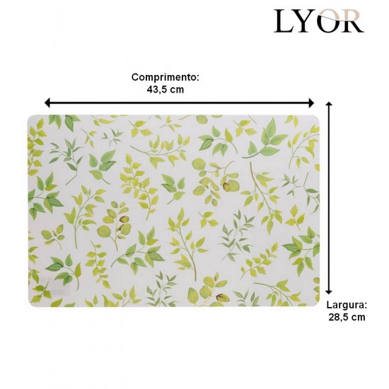 Lugar 43,5cm x 28,5cm Americano Folhagem Plástico 